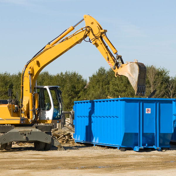 what size residential dumpster rentals are available in Shenandoah Junction WV